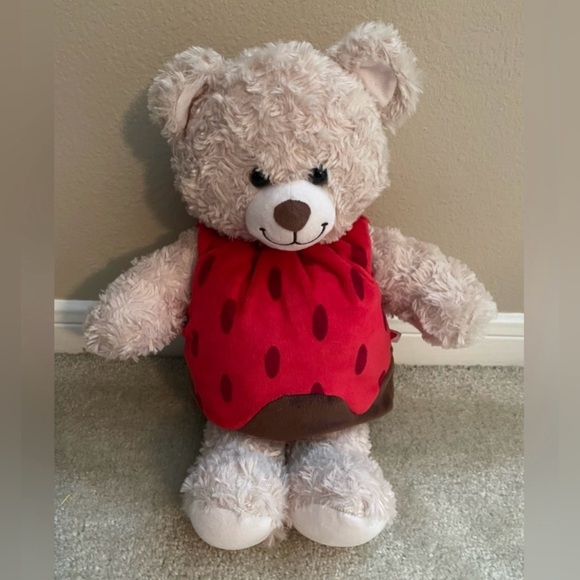 Build A Bear - Soft Bear & Chocolate Covered Strawberry Outfit - Stuffed Animal - Picture 9 of 9